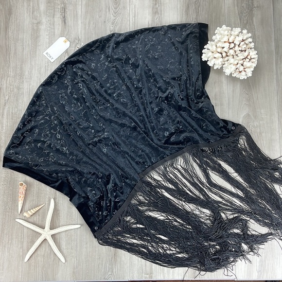 🔆ROXY🔆 WINGS OF RAVEN DRESS FRINGE TOP - Picture 14 of 14